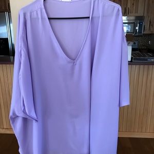 Sheer oversized blouse